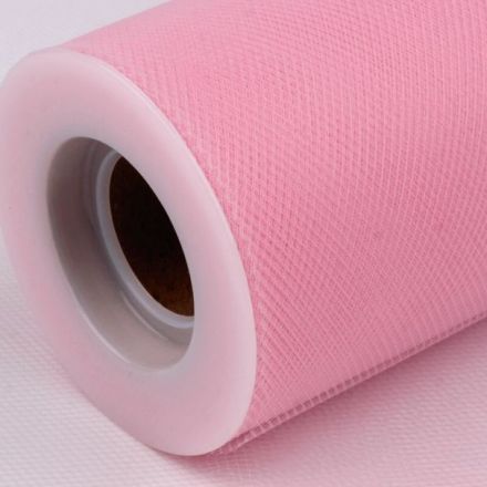 Galanterie: Tyl dekorační šíře 22 cm - růžová