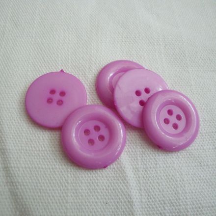 Galanterie: Plastový knoflík 21,6 mm - fialová