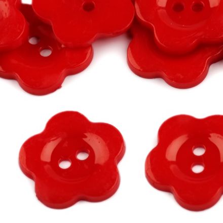 Galanterie: Knoflík plastový 22 mm (1ks) - červená