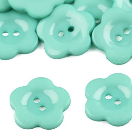 Galanterie: Knoflík plastový 22 mm (1ks) - tyrkysová