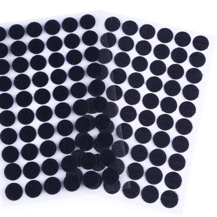 Galanterie: Suchý zip samolepicí kolečka 15 mm - modrá