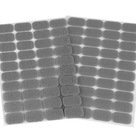 Galanterie: Suchý zip samolepicí obdélníčky 15 x 25 mm - šedá