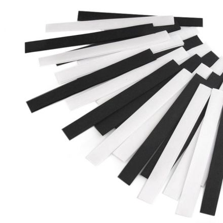 Galanterie: Suchý zip střihaný 20cm (10 párů) - mix černobílá