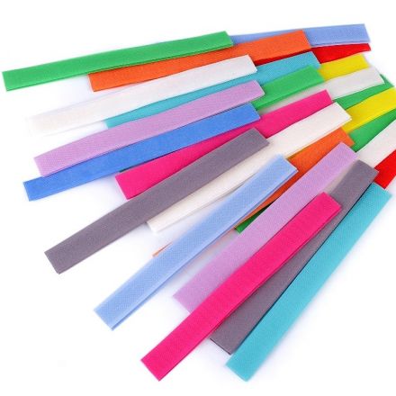 Galanterie: Suchý zip střihaný 20cm (10 párů) - světlý mix