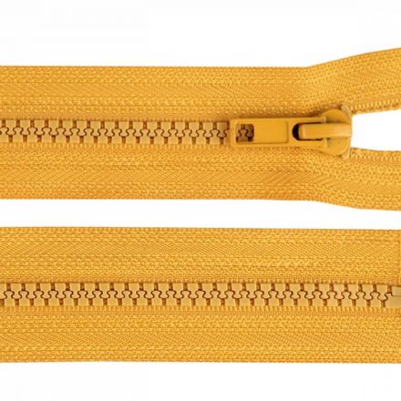Galanterie: Kostěný zip šíře 5 mm délka 45 cm - hořčicová