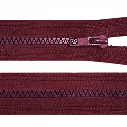 Galanterie: Kostěný zip šíře 5 mm délka 45 cm - bordó