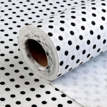 Galanterie: Plsť / filc šíře 40 cm puntík - bílá