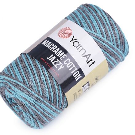Galanterie: Pletací příze Macrame Cotton 250 g - modrošedá