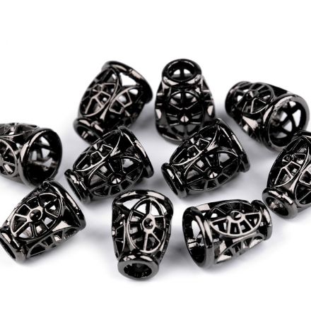 Galanterie: Koncovka na šňůru 4,5 mm (1ks) - nikl černý