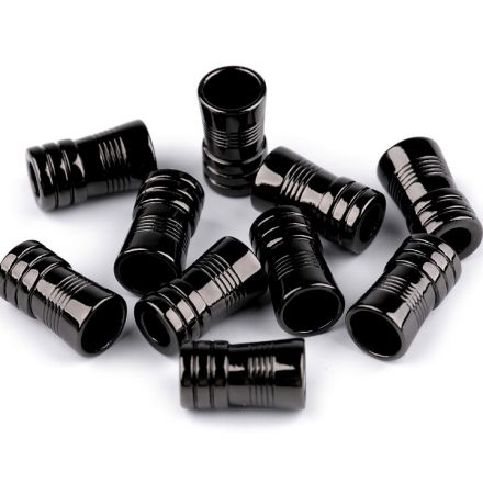 Galanterie: Koncovka na šňůru 5 mm (1ks) - nikl černý