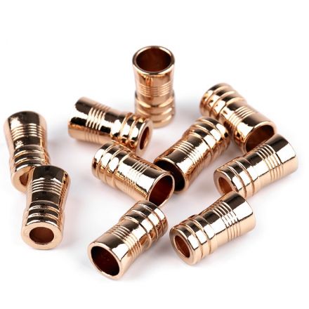 Galanterie: Koncovka na šňůru 5 mm (1ks) - růžové zlato