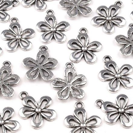 Galanterie: Přívěsek květ 15 x 18 mm (1ks)