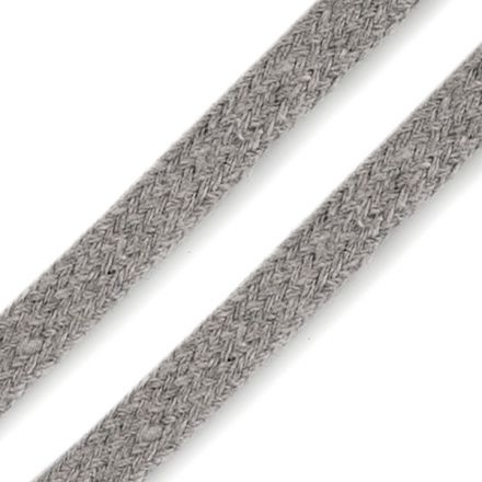 Galanterie: Plochá šňůra / dutinka šíře 10 mm - světle šedá