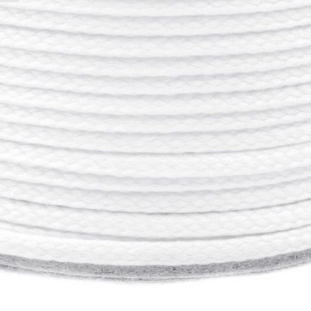 Galanterie: Oděvní šňůra PES 4 mm (1m) - bílá