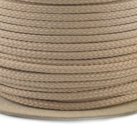 Galanterie: Oděvní šňůra PES 4 mm (1m) - béžová tmavá