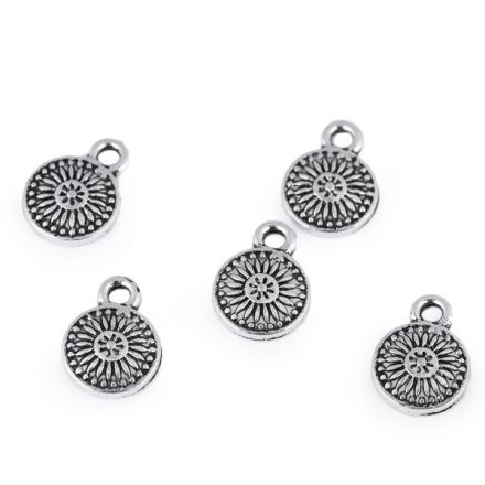 Galanterie: Přívěsek mandala 8 mm (5ks)