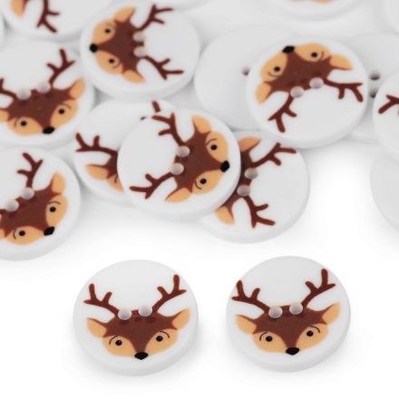 Galanterie: Plastový knoflík (1ks) - jelen