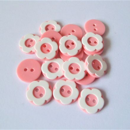 Galanterie: Plastový knoflík 12,7 mm (1ks) - růžová