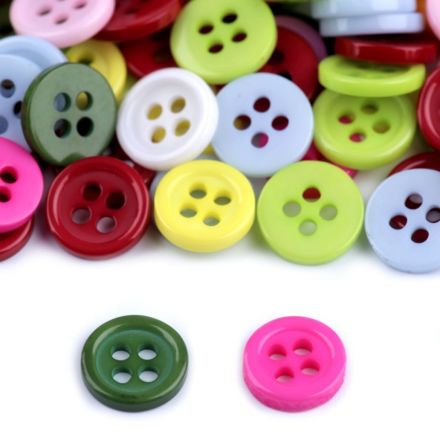 Galanterie: Plastový knoflík 8,5 mm (30ks) - mix