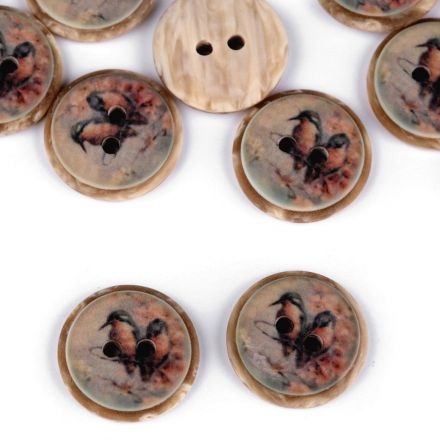 Galanterie: Plastový knoflik 15,4 mm (1ks)