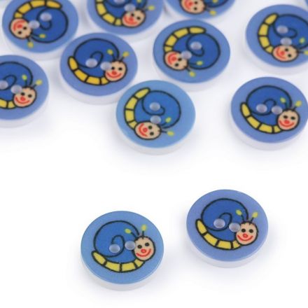 Galanterie: Knoflík plastový 12,8 mm - šnek