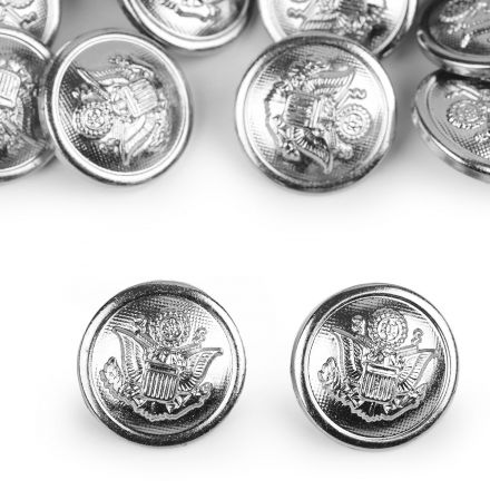 Galanterie: Knoflík erb 20,6 mm (1ks) - stříbro