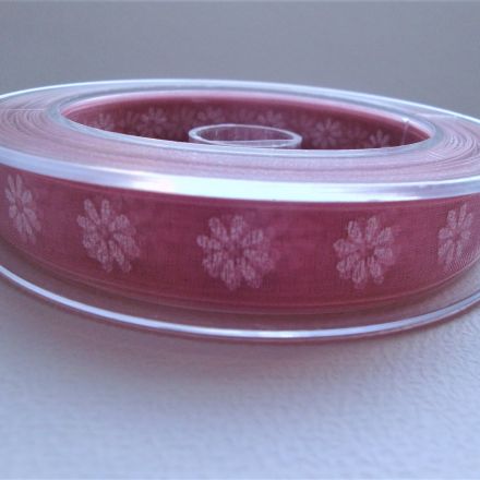 Galanterie: Stuha organza šíře 15 mm (1m) - růžová