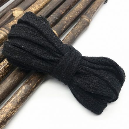 Galanterie: Plochá šňůra / dutinka šíře 10 mm - černá