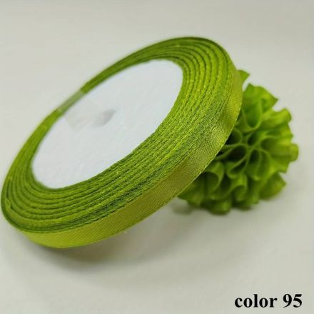 Galanterie: Atlasová stuha šíře 6 mm (1m) - khaki