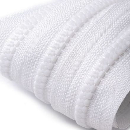 Galanterie: Zip kostěný šíře 5 mm (1m) - bílá