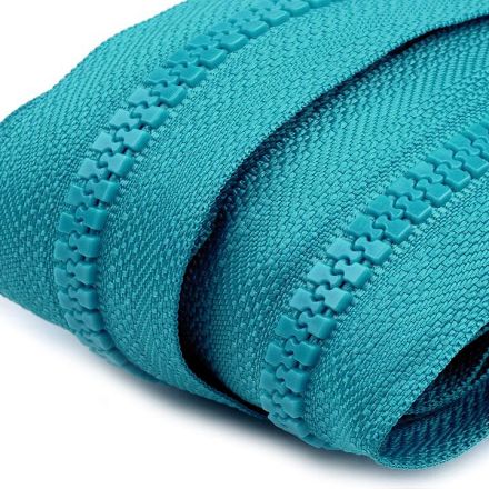 Galanterie: Zip kostěný šíře 5 mm (1m) - tyrkys
