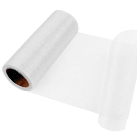 Galanterie: Organza / stuha šíře 14,5 cm (1m) - bílá