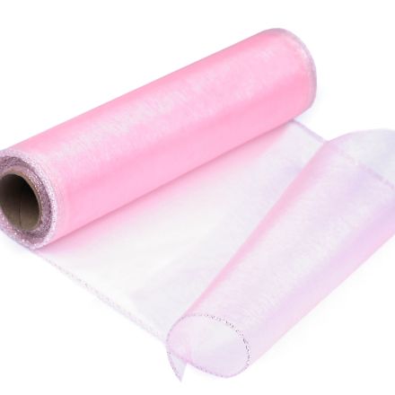 Galanterie: Organza šíře 21 cm (1m) - růžová