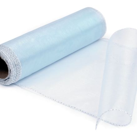 Galanterie: Organza šíře 21 cm (1m) - modrá světlá