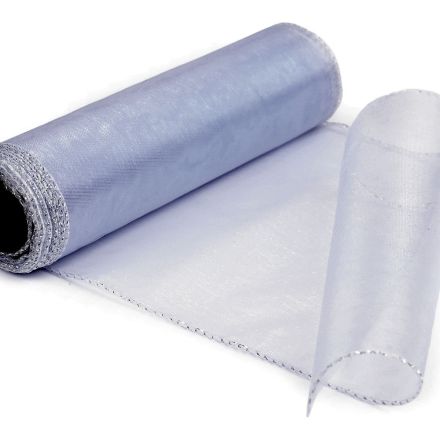 Galanterie: Organza šíře 21 cm (1m) - šedá