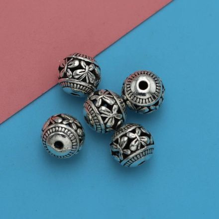 Galanterie: Kovový korálek ornament (1ks)