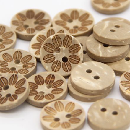 Galanterie: Knoflík kokos 12,5 mm (1ks)