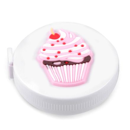 Galanterie: Svinovací metr s 3D obrázkem - cupcake