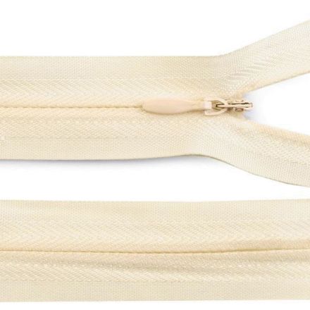 Galanterie: Skrytý zip nedělitelný délka 60 cm - krémová