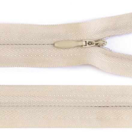 Galanterie: Skrytý zip nedělitelný délka 60 cm - béžová