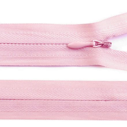 Galanterie: Skrytý zip nedělitelný délka 60 cm - růžová