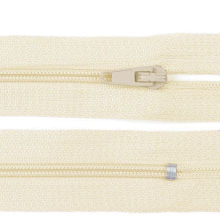 Galanterie: Spirálový zip délka 20 cm nedělitelný - krémová