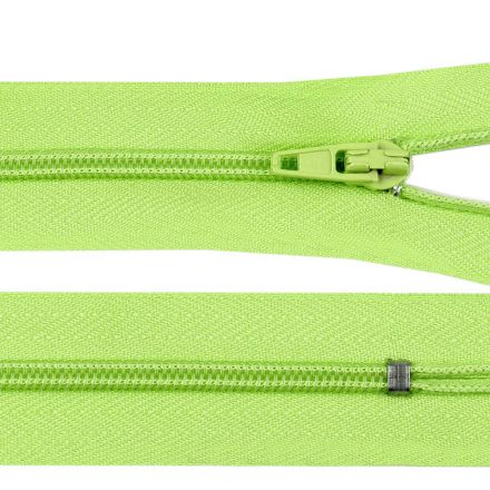 Galanterie: Spirálový zip délka 20 cm nedělitelný - žlutozelená neon