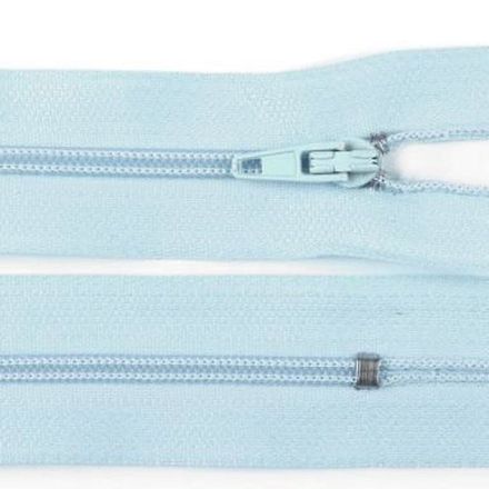 Galanterie: Spirálový zip délka 20 cm nedělitelný - modrá světlá
