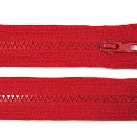 Galanterie: Zip kostěný dělitelný délka 35 cm - červená