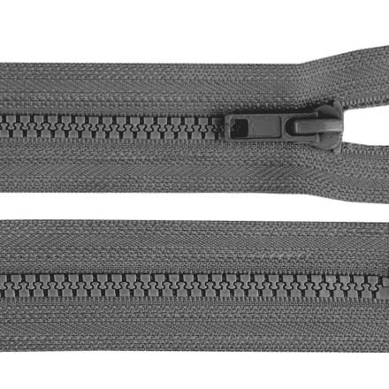 Galanterie: Zip kostěný dělitelný délka 35 cm - šedá
