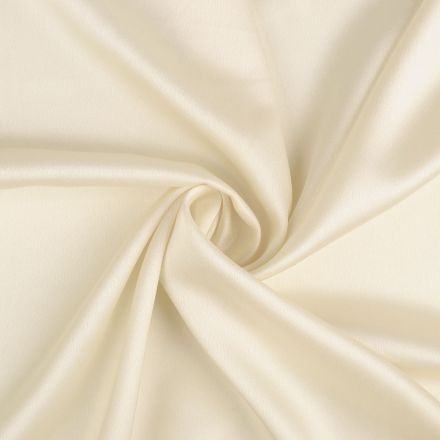 Metráž: Satén jemný krešovaný šíře 150 cm (1m) - krémová