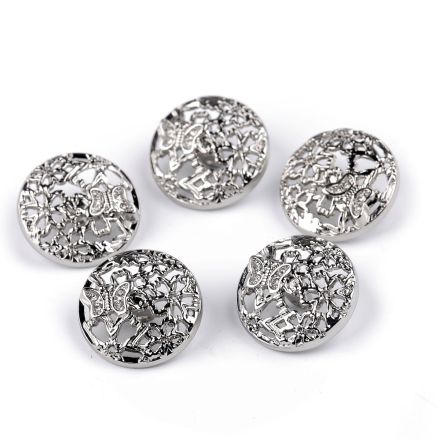 Galanterie: Kovový knoflík 17,8 mm (1ks) - nikl