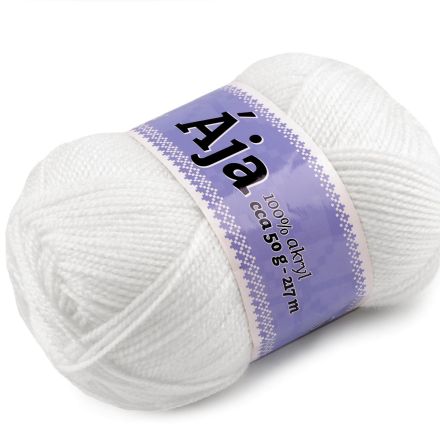 Galanterie: Pletací příze Ája (50g) - bílá
