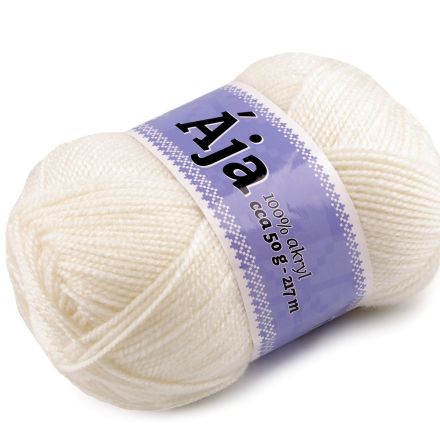 Galanterie: Pletací příze Ája (50g) - krémová